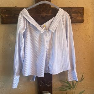 Pin striped Free People top